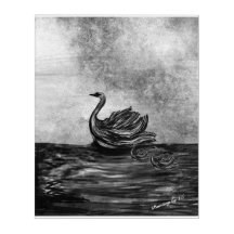 My digital drawing Swan Lake Acrylic Wall Art LS