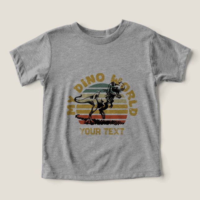 My Dino World Tri-blend Toddler T-shirt (Design Front)