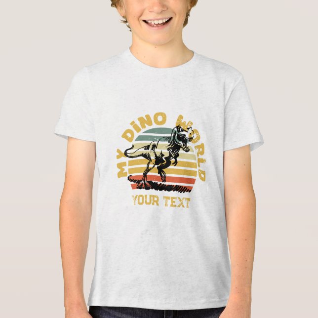 My Dino World Youth  Tri-Blend Shirt (Front)