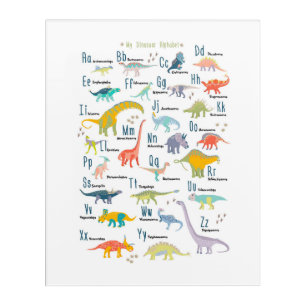 My Dinosaur Alphabet Acrylic Print
