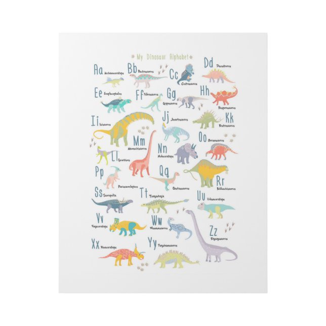 My Dinosaur Alphabet Gallery Wrap (Front)