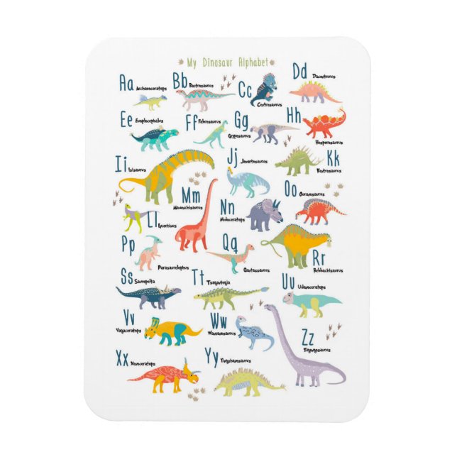 My Dinosaur Alphabet Magnet (Vertical)