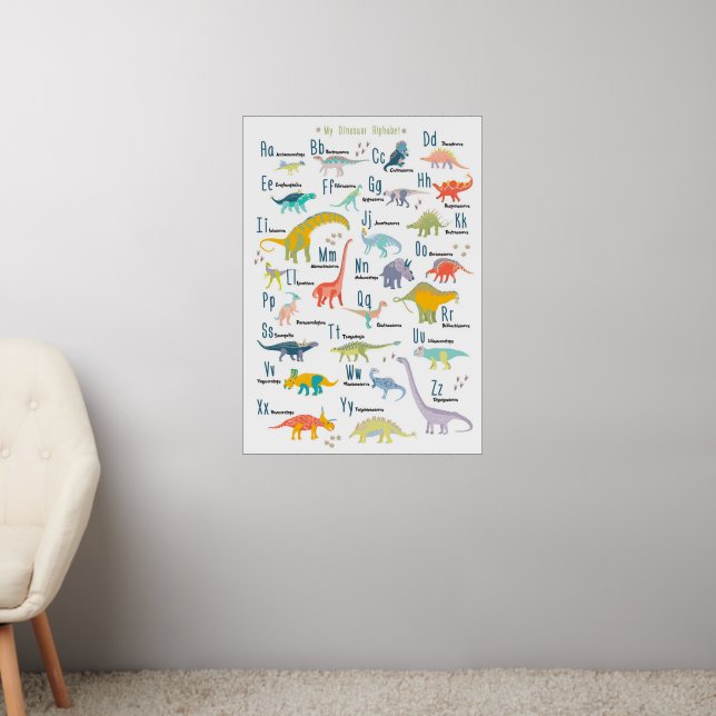 My Dinosaur Alphabet Wall Decal (Living Room 2)