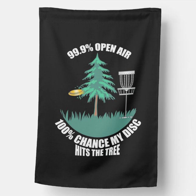 My Disc Golf Hits The Trees House Flag (Front)