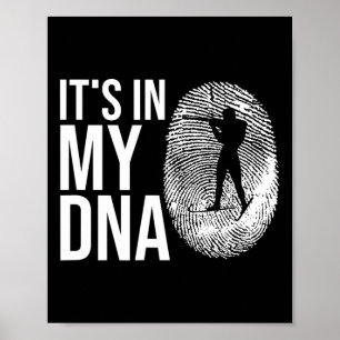 My Dna Biathlon Fingerprint Skiing Slogan Shooting Poster