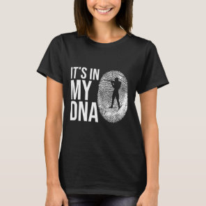 My Dna Biathlon Fingerprint Skiing Slogan Shooting T-Shirt