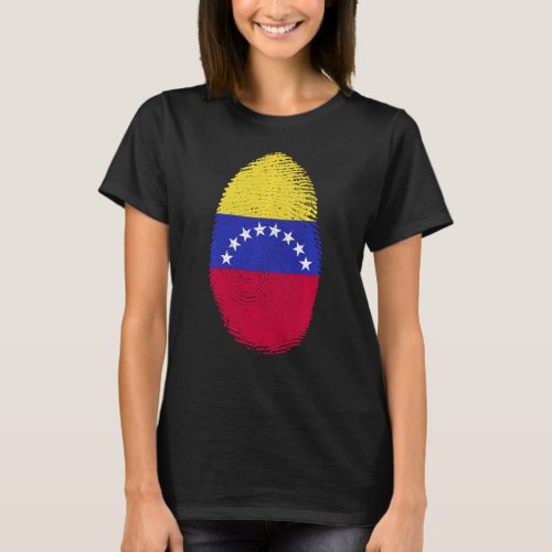My Dna Is Venezuela Big Patria Flag Fingerprint Co T_Shirt