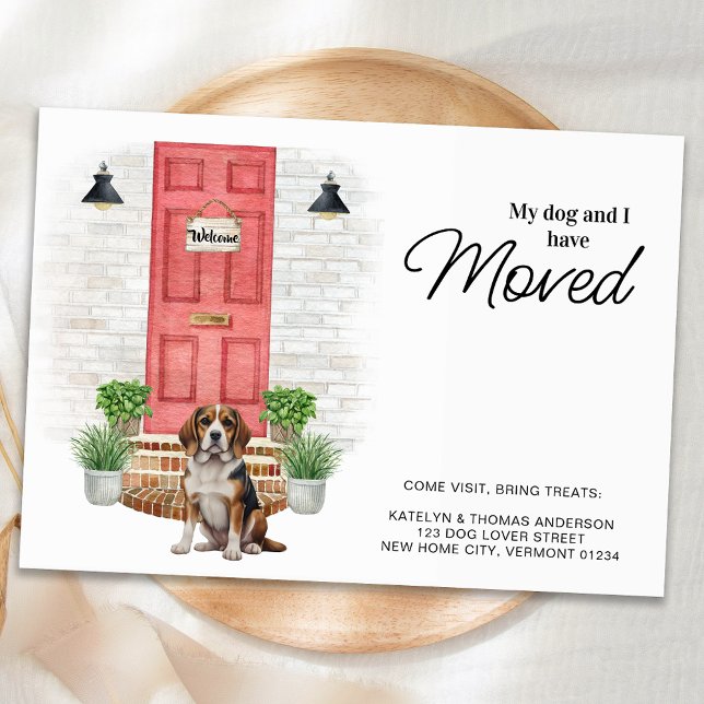 My Dog and I Have Moved Beagle Dog Moving  Announcement (Creator Uploaded)