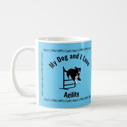 My Dog and I Love Agility Blue Coffee Mug