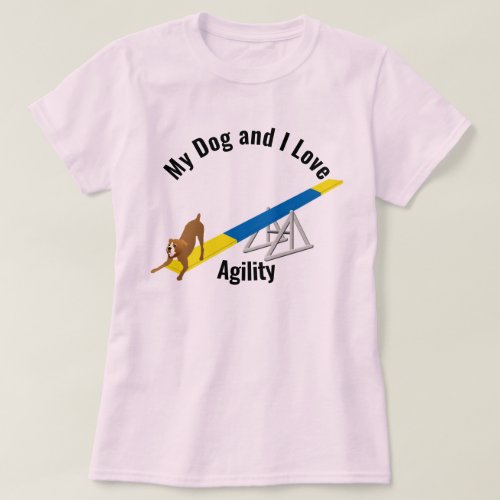 My Dog and I Love Agility Boxer T_Shirt