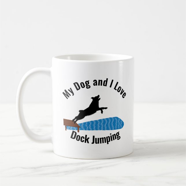 My Dog and I Love Dock Jumping Aussie Coffee Mug (Left)