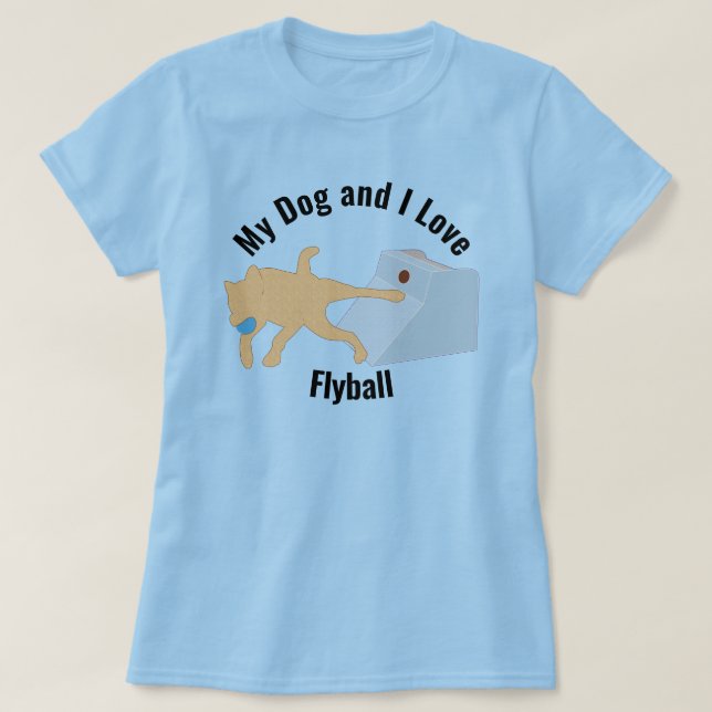 My Dog and I Love Flyball Box T-Shirt (Design Front)