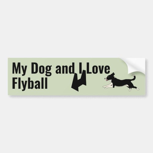 My Dog and I Love Flyball Mutt Bumper Sticker