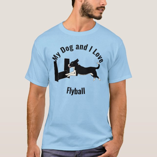 My Dog and I Love Flyball Mutt T-Shirt (Front)
