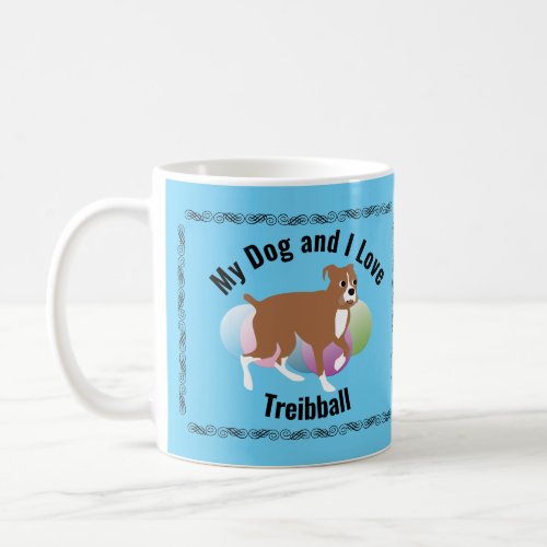 My Dog and I Love Treibball Boxer Coffee Mug