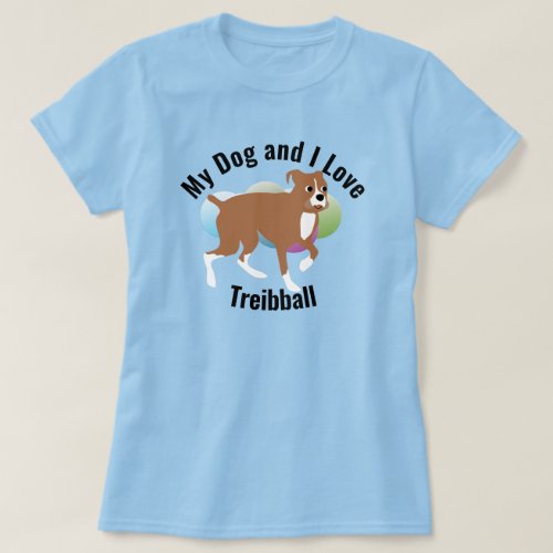 My Dog and I Love Treibball Boxer T_Shirt