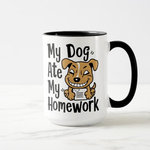 My dog ate my homework mug