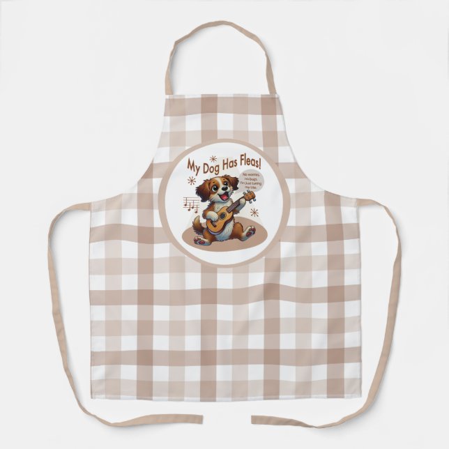 My Dog Has Fleas Ukulele Tuning Song Apron (Front)