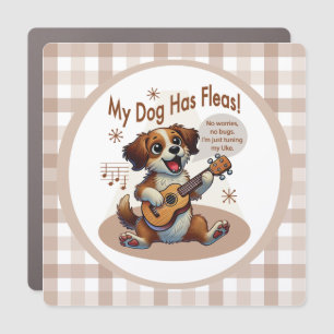 My Dog Has Fleas Ukulele Tuning Song Car Magnet