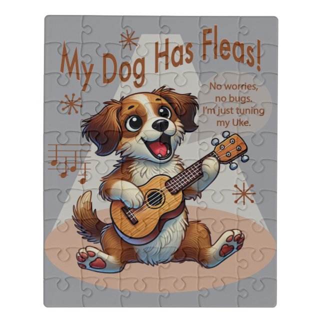 My Dog Has Fleas Ukulele Tuning Song Jigsaw Puzzle (Puzzle Vertical)