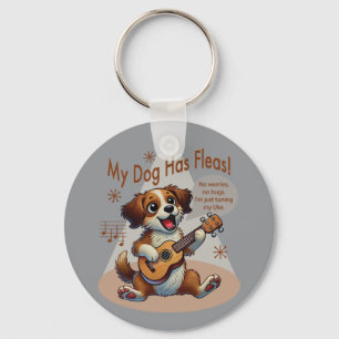 My Dog Has Fleas Ukulele Tuning Song Keychain