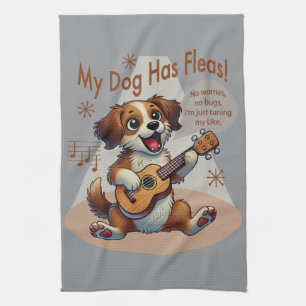 My Dog Has Fleas Ukulele Tuning Song Kitchen Towel