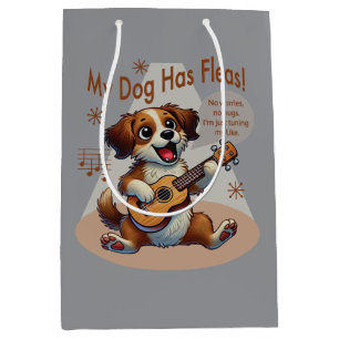 My Dog Has Fleas Ukulele Tuning Song Medium Gift Bag