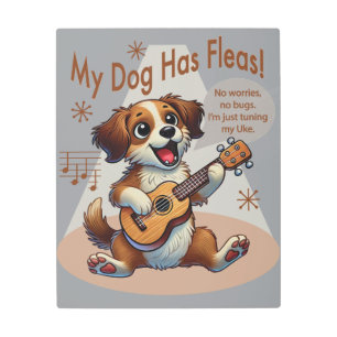 My Dog Has Fleas Ukulele Tuning Song Metal Print