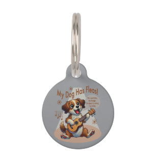 My Dog Has Fleas Ukulele Tuning Song Pet ID Tag