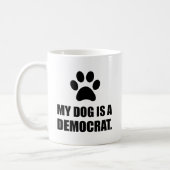 My Dog Is A Democrat Funny Political Coffee Mug (Left)