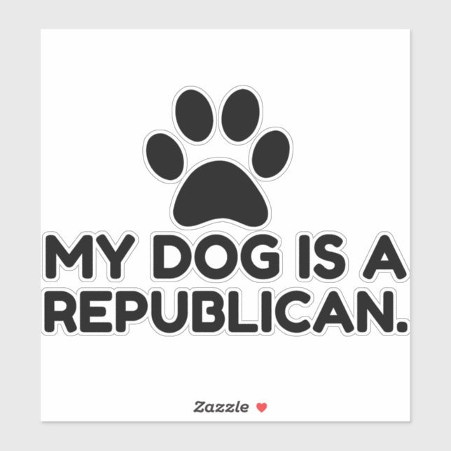 My Dog Is A Republican Sticker (Sheet)