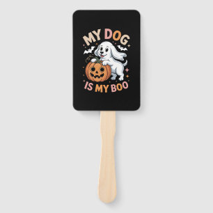 My Dog is My Boo Funny Halloween Hand Fan