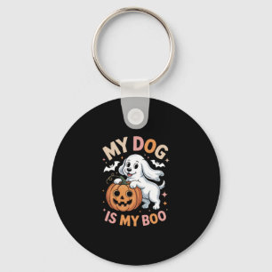 My Dog is My Boo Funny Halloween Keychain