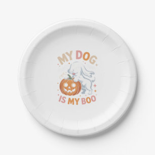 My Dog is My Boo Funny Halloween Paper Plates