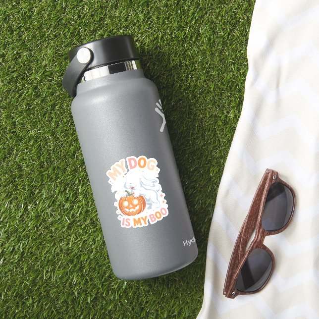 My Dog is My Boo Funny Halloween Sticker (HydroFlask Insitu)