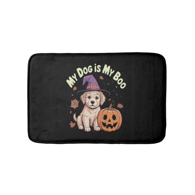 My Dog is My Boo Halloween Bath Mat (Front)