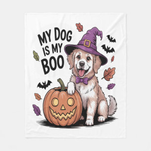 My Dog is My Boo Halloween Fleece Blanket