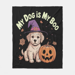 My Dog is My Boo Halloween Fleece Blanket