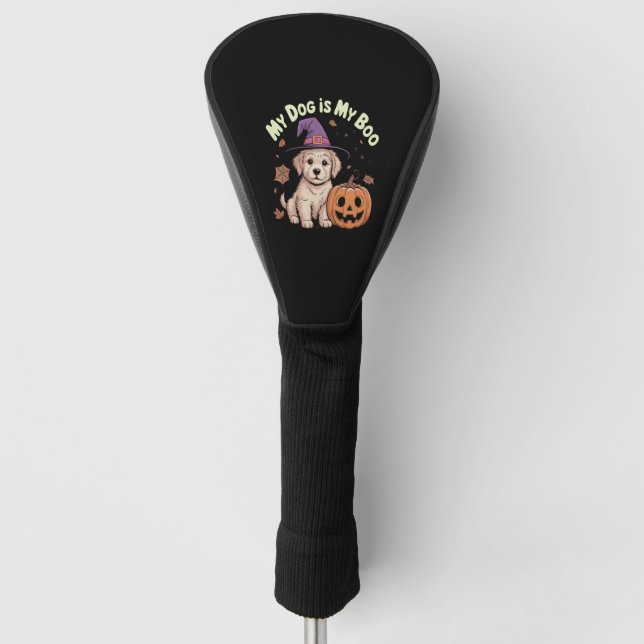 My Dog is My Boo Halloween Golf Head Cover (Front)