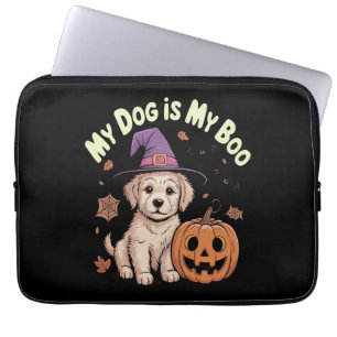 My Dog is My Boo Halloween Laptop Sleeve