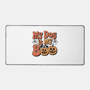 My Dog Is My Boo, Teacher, Funny Dog Lover Educato Desk Mat