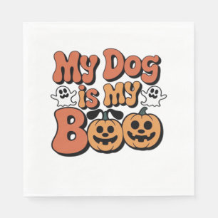 My Dog Is My Boo, Teacher, Funny Dog Lover Educato Napkins