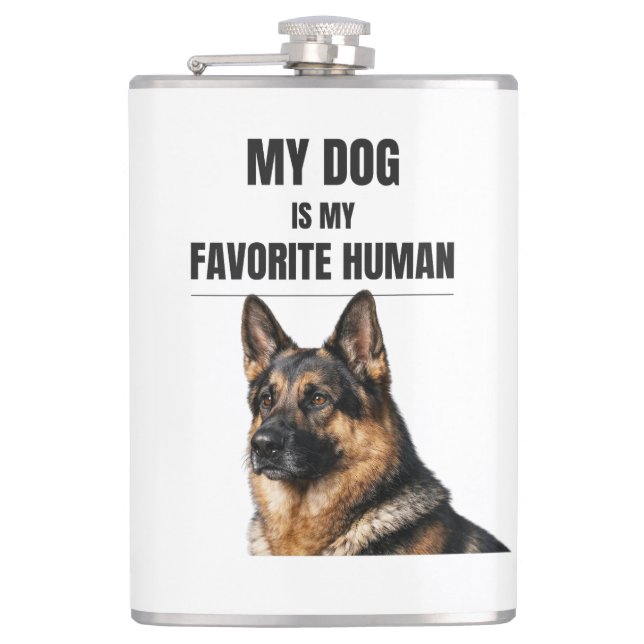 My Dog Is My Favorite Human Flask (Front)