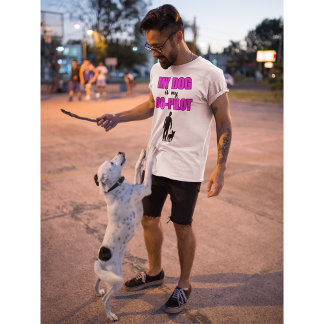 My dog is my partner Pink Modern Design T-Shirt