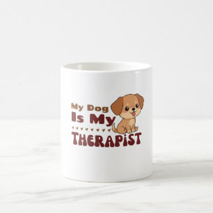 My Dog Is My Therapist Cute Kawaii Dog Mom Mug