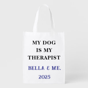 My Dog Is My Therapist – Funny Custom Pet Tote Bag