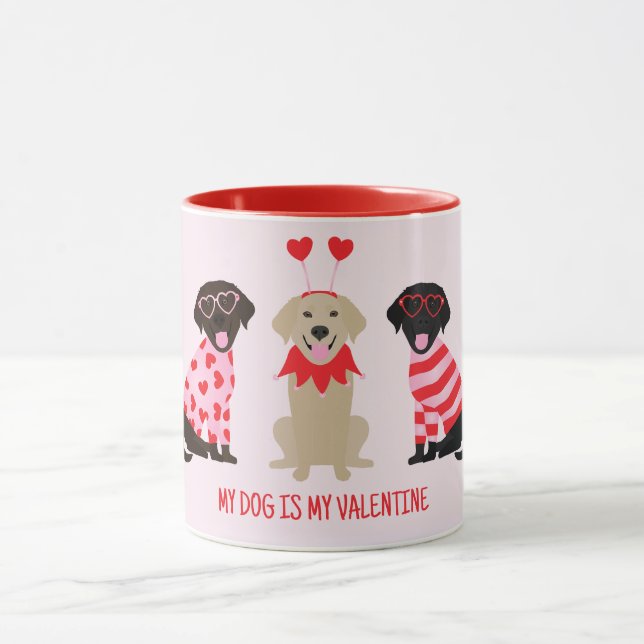 My Dog Is My Valentine Labrador Retriever Dogs Mug (Center)
