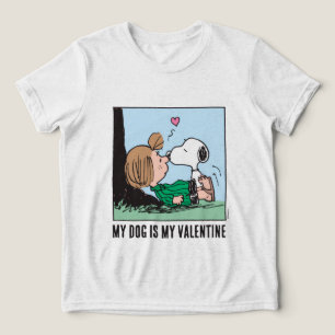 My Dog Is My Valentine Peppermint Patty & Snoopy Tri-Blend Shirt