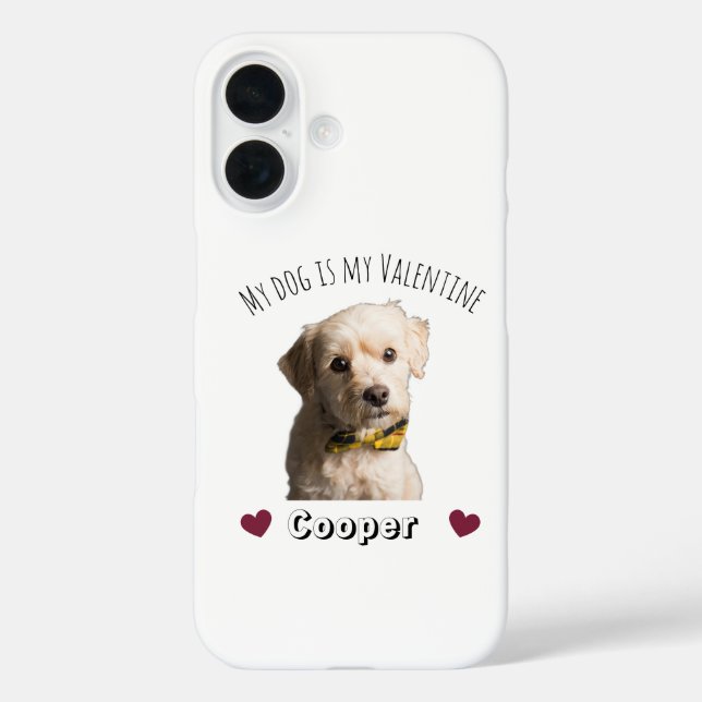 My Dog Is My Valentine – Personalized Pet  Case-Mate iPhone Case (Back)