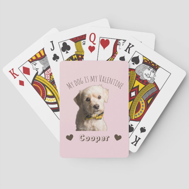 My Dog Is My Valentine – Personalized Pet Poker Cards (Back)